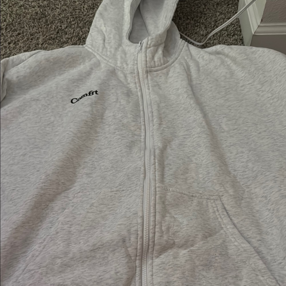 Comfrt Gray Zip-Up Hoodie